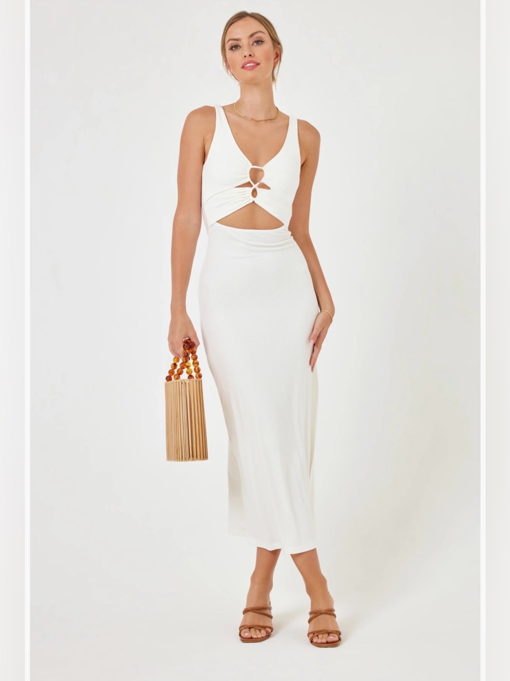 L*Space Camille Dress in Cream; Size: Medium - Picture 2 of 16